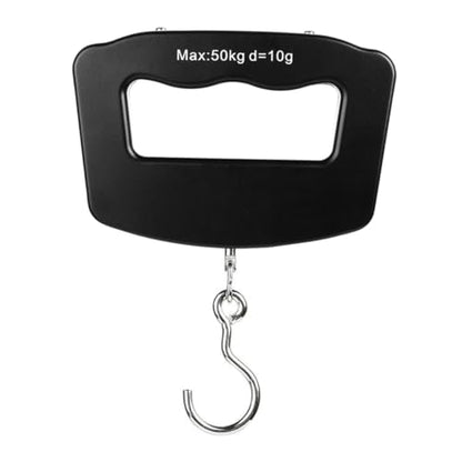 BESPORTBLE Portable 50kg Digital Scale LCD Display Waterproof Hanging Weight Scale for Fishing and Travel Handheld Food 10g Accuracy