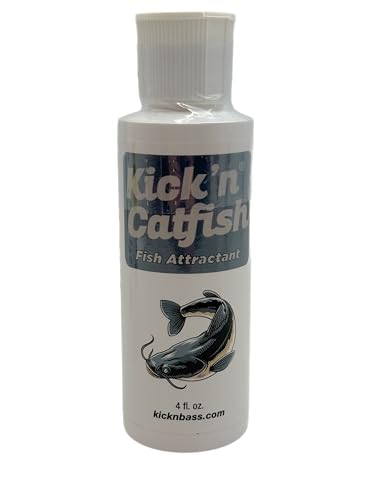 Kick’n Bass Fish Attractant, Supercharged Concentrated Natural Fish Oil Formula Scent for Fishing Lures, One 4 fl oz Bottle. (10 Scents to Choose from) - color: Kick’n Catfish