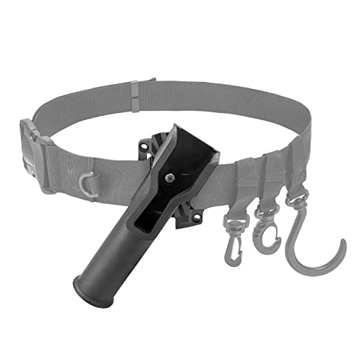 Fishing Rod Holder Kit, Adjustable Rack for Wader Belt, Backpack, Lifejack, Boat, Kayak Fishing - color: Wading Belt W/ Rail Clamp