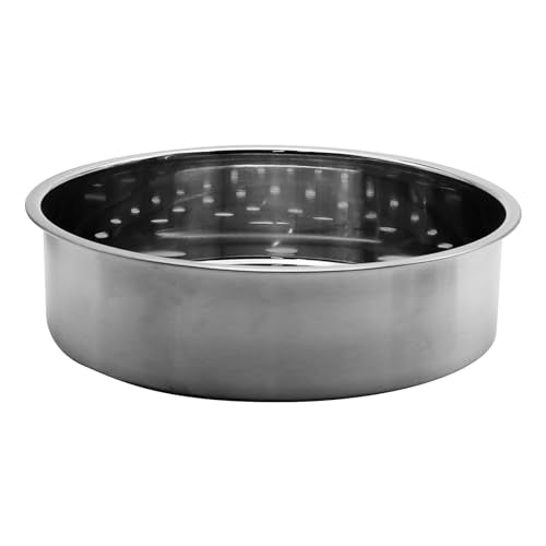 2Pcs Stainless Steel Metal Basket Round Steam Holder Tray Rack Stand Food Grade Steamer Steam Basket for Rice Cooker Warmer Kitchen Cookware for Vegetable, Fish, Meat (2 Sizes)