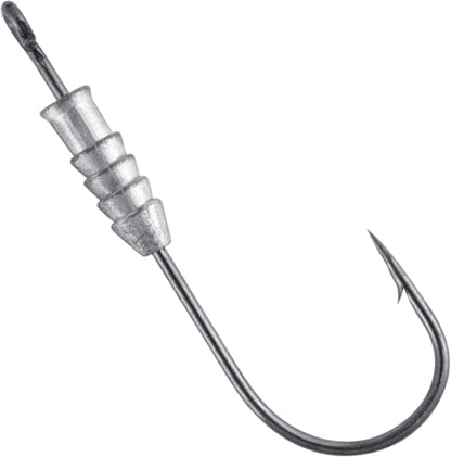 Dr.Fish 20 Pack Weighted Swimbait Hooks, Weighted Fishing Worm Hooks Straight Shank Round Bend Bass Fishing Jig Hook - size: #8/0-1/3oz