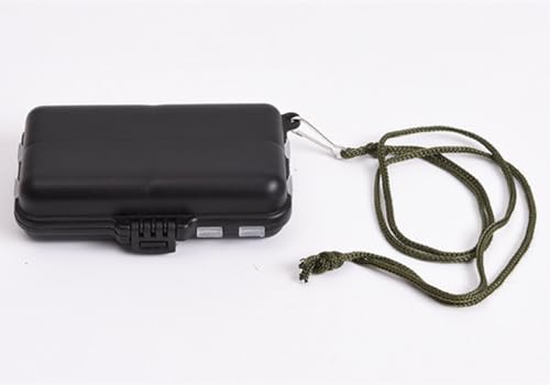 TOASIS Fishing Tackle Box with Lanyard Small Size Fishing Storage Container for Hooks Swivels Sinkers Float Stops (2)