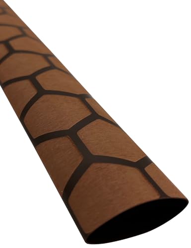 Accering Honeycomb Pattern Heat Shrink Tubing Insulation for Fishing Rod Grip Wrap and Kitchen Supplies (φ30mm, L5.25 ft, Brown) - color: Brown, size: φ30mm, L5.25ft