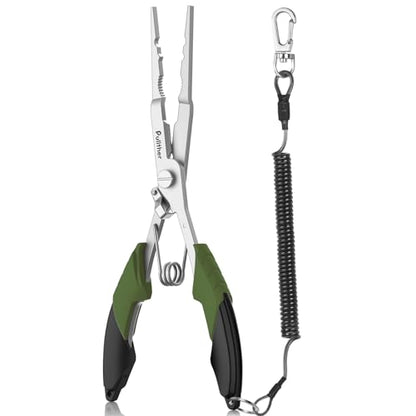 Fishing Gear,Hook Remover Fishing Pliers,Stainless Steel Fishing Tools,Multitool for Saltwater - color: green
