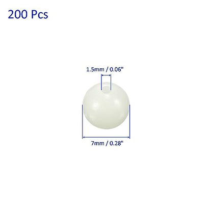 M METERXITY Glow Fishing Beads - Plastic Luminous Round Bait Egg Lure Rigs Apply to Outdoor Tackle Tool - color: White, size: 7mm
