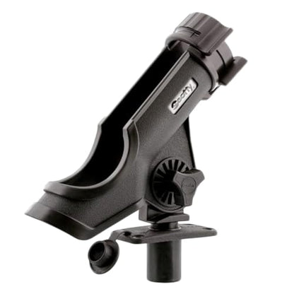 Scotty 0231-BK PowerLock Rod Holder, with 0244 Flush Deck Mounts, black | Adjustable, 360 Degrees of Rotation, Durable Construction