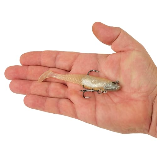 Berkley PowerBait Saltwater Pre-Rigged Cullshad Fishing Soft Bait - color: Cold Beer, size: 4 in (0.5 oz)