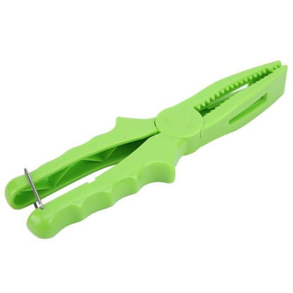 2 Pcs Fishing Pliers 8.1 Inch – ABS Fish Grip Clamp with Ergonomic Handle and Lanyard for Saltwater and Freshwater Fishing, Lightweight Portable Tackle Tool - color: Green