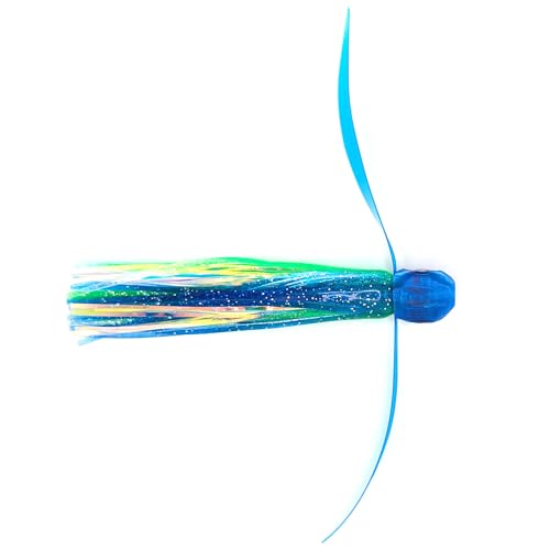 Saltwater Big Game Fishing Lure, for Offshore trolling (FlyBoy) - color: Blue Green Sparkle