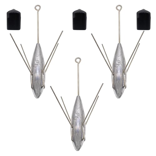 Fishing Sinkers Weight Lead Surfing Casting Spider Sinker Long Tail Weights | Fishing Equipment for Catfish Saltwater Ocean Beach Sand - style: 5oz - 3pcs