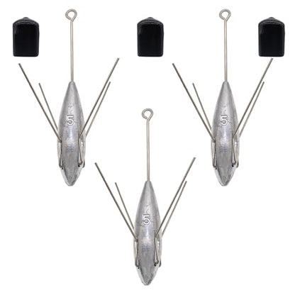 Fishing Sinkers Weight Lead Surfing Casting Spider Sinker Long Tail Weights | Fishing Equipment for Catfish Saltwater Ocean Beach Sand - style: 5oz - 3pcs