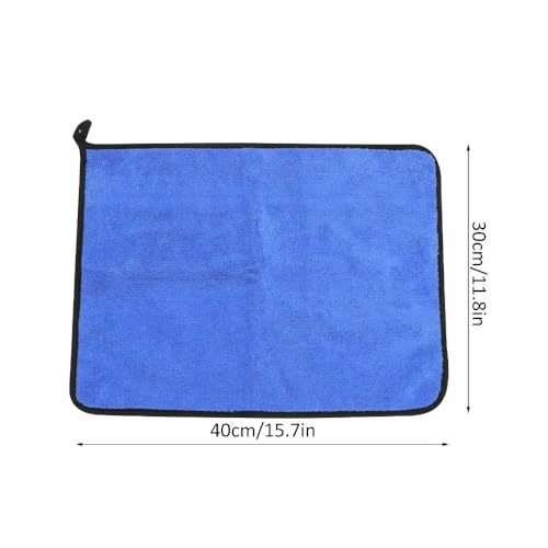 – Thickened Double Sided Absorbent Hand Towel with Clip for Fishing, Boating, Kayaking, Wiping Rods, Reels and Outdoor Gear, 15.7 x 11.8 Inch(Blue) - color: Blue