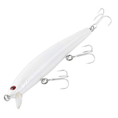Calissa Offshore Tackle 110mm and 140mm California Inshore Fishing - Special Jerkbait Crankbait Surf Flash Fishing Salt Pro Lure Minnow Zebra MS Metallic Sardine Glow - size: 110mm, style: White