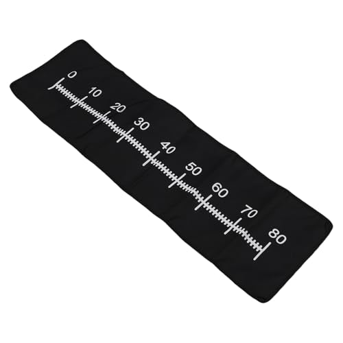 Fish Ruler Measuring Mat, Durable Portable Fishing Measurement Tool with Accurate 0-80cm Scale for Anglers Shore Boat Ice Fishing Polyester Black 30.3x98cm