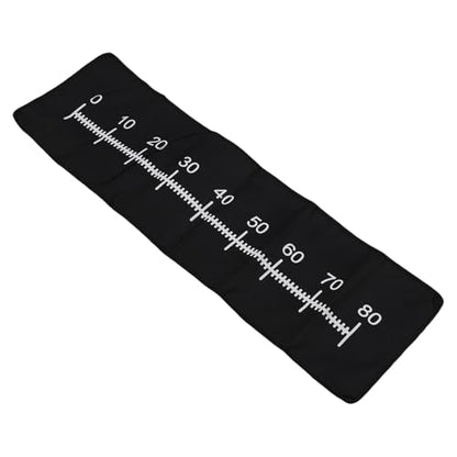 Fish Ruler Measuring Mat, Durable Portable Fishing Measurement Tool with Accurate 0-80cm Scale for Anglers Shore Boat Ice Fishing Polyester Black 30.3x98cm