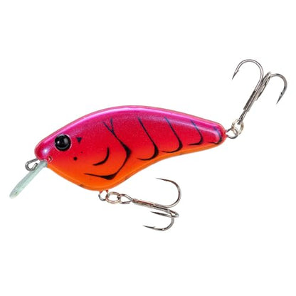 Strike King Hardliner Fishing Lure, Flat Sided Crankbait, Circuit Board Lip, Extra Tight Wobble, Size 4 Treble Hooks - color: Demon Craw