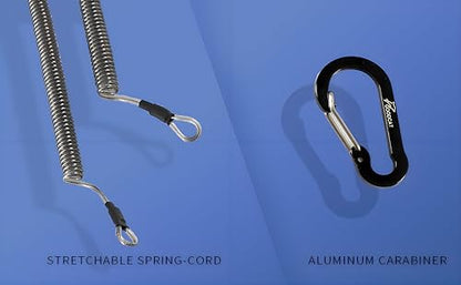 GOODCAT Strongest Magnetic Fly Fishing Net Release - Retractable Coiled Lanyard with Carabiner, Magnet Keychain Clip Retractor - color: A:Blue