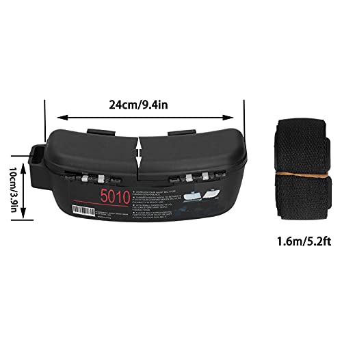 VBESTLIFE Fishing Tackle Box Waist Pack, Plastic Fishing Waist Box with Removable Dividers and Belt for Shore Wading Bait Hook Lure Storage Organization