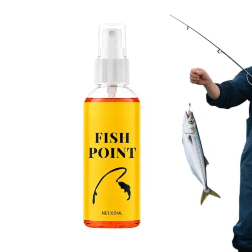 Concentrated Fish Attractant Liquid 80ml Fish Point Liquid | Bass Lure Enhancer for Lake River Stream Shore Boat Outdoor Trip Bass Trout Angler Dad Husband Boyfriend Men