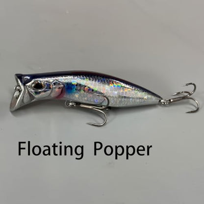 9cm/13g 3pcs/Box Floating Topwater Fishing Lures Surface Popper Fishing Lure Long Casting Artificial Bait Topwater Pencil Swimbait Wobblers Flounder Sea Bass Pike - color: B