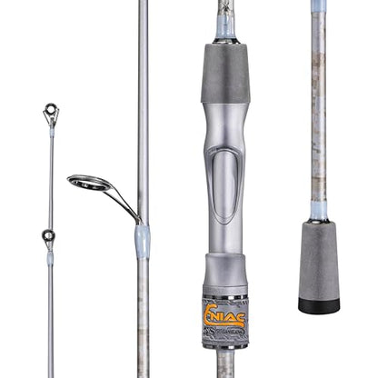 Sougayilang Fishing Pole, IM6 Graphite Spinning Rod & Casting Rod - Two Pieces, SuperPolymer Handle Fishing Rod for Bass Fishing