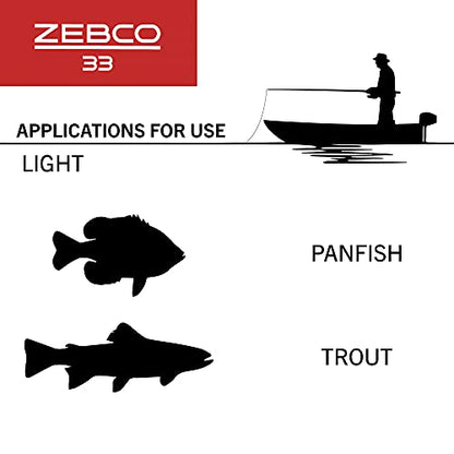 Zebco 33 Cork Reel and Fishing Rod Combo, Graphite Rod with Cork Handle, QuickSet Anti-Reverse Fishing Reel with Bite Alert - style: 5.5 Foot - Micro Triggerspin