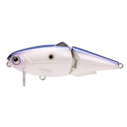 Strike King (HCWS2-741) Wake Shad Fishing Lure, Single Jointed Swimming Topwater Wakebait, 1-Ounce, Size 2 Treble Hooks, Hornet Blue