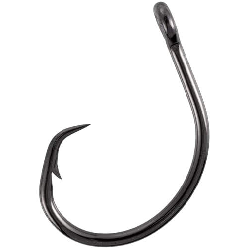 Dr.Fish 30 Pack Circle Hooks 3X Strong in-Line for Saltwater & Freshwater, Live Bait Non-Offset Fishing Hooks for Striper, Catfish, Mackerel, Bass, Tuna - size: #8/0-30 Pack