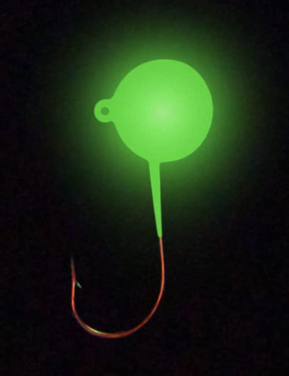 Big Nasty Tackle™ Super Glow Pout Pounder Jigs (1 oz.) (1 Pack) - color: Neon Green