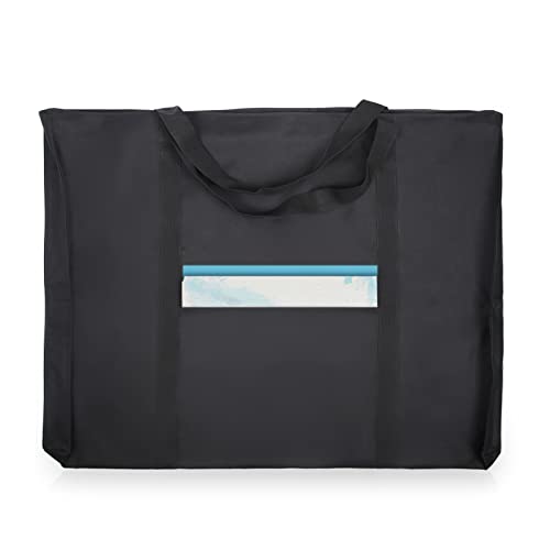 JJRING Dacron Light Weight Art Portfolio Bag, 19.6'' x 25.6'' for 18'' by 24'', Black Carrying Storage Case for Poster, Sketching, and Drawing - size: 18''*24''