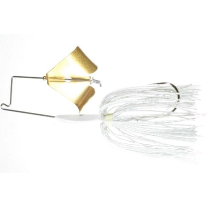 Buzzbait - color: White/ Gold Blade, size: 1/4 oz