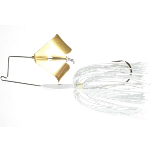 Buzzbait - color: White/ Gold Blade, size: 1/4 oz