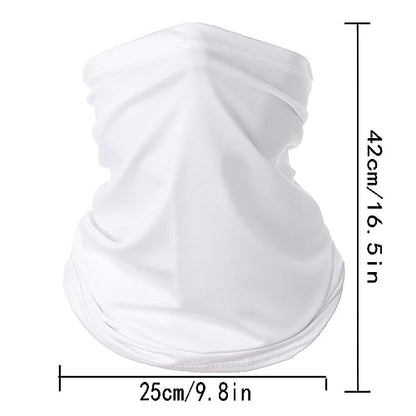 6 Pieces Summer Face Cover Scarf Mens Neck Gaiter For Men Women UV Protection Face Breathable Sun Protection Cycling Running - color: Yellow+pink+light Purple+sky Blue+light Gray+white