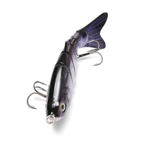 Large Multi Jointed Fishing Lures Bait,Big Giant Fishing Bass Lures,Crankbaits Swimbaits with Treble Hook - color: A5-7.87",4oz