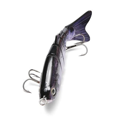 Large Multi Jointed Fishing Lures Bait,Big Giant Fishing Bass Lures,Crankbaits Swimbaits with Treble Hook - color: A5-7.87",4oz