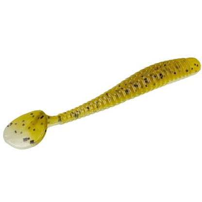 Strike King Rage Slim Swimmer Fishing Lure, Soft Plastic Swimbait, 4-Inches, 8-Pack - color: Green Pumpkin Pearl Belly