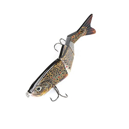 10in Multi Jointed Swimbait Fishing Lures Bait,4 Segment Big Giant Sinking Fishing Bass Lures,Crankbaits Swimbaits with Treble Hook - color: 10in,4.76oz-Color C