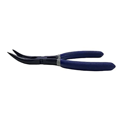 Fish Bone Pliers/Tweezers 5 Inches Bent Needlepoint Nickel Iron Salmon Pin Bone Pliers Tweezers for Salmonbone Removing, Plucking and Pulling Pin (Blue) - color: Blue