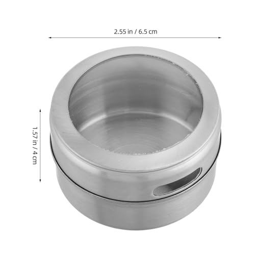 jojofuny Stainless Steel Bait Storage Box Worm Holder Round Fishing Lures Case Portable Live Bait Container for Outdoor Anglers