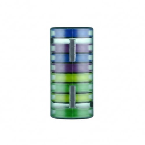 Silicone Fishing Line Spool Organizer Box with Number Stickers for Tackle Storage and Gear Organization - size: 4.72 x 2.44 x 0.47 in