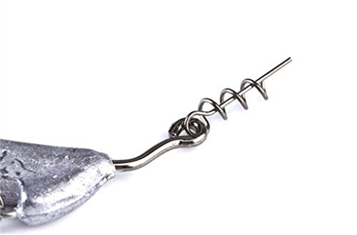 Toasis Fishing Underspins Weighted Swimbait Hooks with Twist Lock Assorted Sizes Pack of 5 - size: 3/0-1/6_Oz