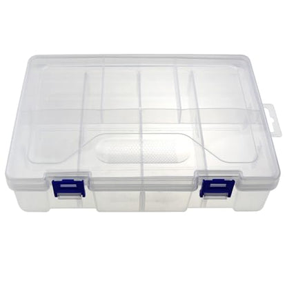 9x6x2.3inch PP Plastic Divided Storage Container Transparent Fishing Gear Box Organiser Waterproof Compartment Organiser DIY Craft Organiser