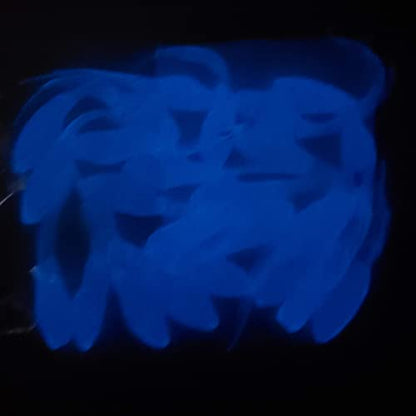 Small Fry 40 Pack (1.75 Inch) Crappie, Panfish, Bass and More - color: Blue Glow