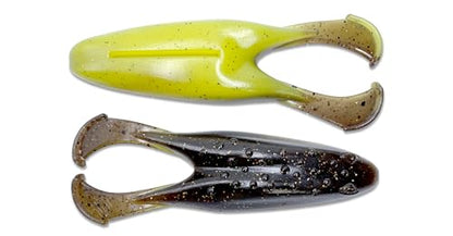 Phat Pak Baits - Skipper Toad Zoom Horny Toad Style Soft Plastic Frog 4" 10ct Top Water Bass Fishing Lure - color: Yellow Bellied Bullfrog