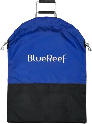 Blue Reef Lobster Catch Bag 30" x 24" – One-Hand Squeeze Open & Auto-Close, Extra Large Spearfishing & Diving Net Bag, Durable Nylon Mesh with Stainless Steel Frame for Lobster, Crab & Fish Catching