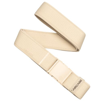 Arcade Belts A2 Unisex Adventure Belt: Heavy Duty Stretch, Metal Free Buckle - color: Atlas - Khaki, size: Standard (Up to 40"); 1.5" Wide