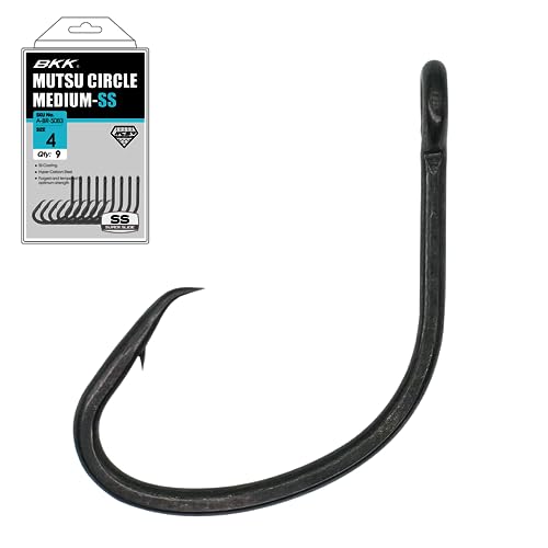 BKK Mutsu Circle Light Hook | Multi Pack | 2X | Super Slide Coating | Needle Point - size: 5/0 4-Pack