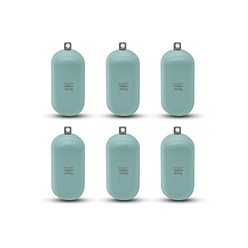 Lead Free Fishing Weights Sinkers 80g-1000g Coated Raindrop Weights Bank Sinkers Cylindrical Deep Drop Weights Assorted Sizes Bag Non-Lead Fishing Weights Saltwater for Bottom Fishing - style: 250g(8.81oz)-6pcs
