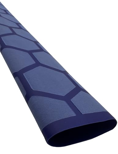 Accering Honeycomb Pattern Tubing Shrink Wrap Heat Shrink Handle for Fishing Rods, Non-Slip Rod Handle Grip Wrap (φ35mm, L5.25 ft, Blue) - color: Blue, size: φ35mm, L5.25ft