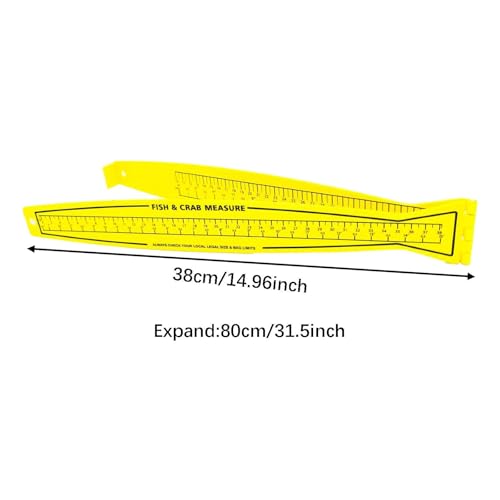 Foldable Fishing Measuring Board 31 Inch (80 cm) Marine Ruler Gauge for Boat Shore Kayak Measurement, White Plastic